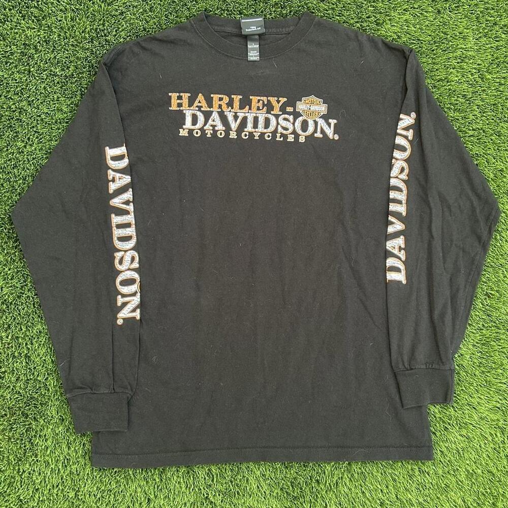 Harley Davidson long sleeve graphic shirt. size large. nice fade/distress on it.